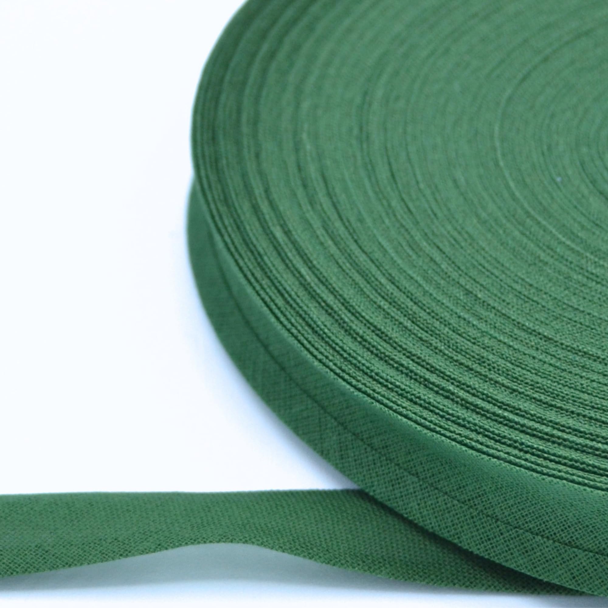 celloexpress 25mm Country Green Cotton Bias Binding Tape for Sewing - Trim Edging Quilting Bunting Crafts (5m - 500cm)
