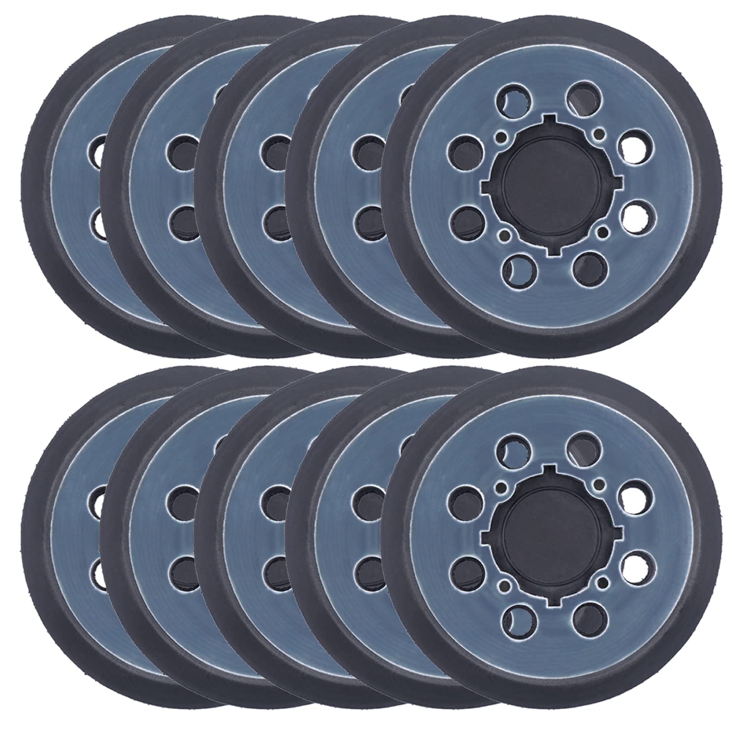 10 Packs 5 inch 8 Hole Hook and Loop Replacement Sanding Pad Sanding Pad for DeWalt DWE64233 & N329079 Compatible with DWE6423/6423K, DWE6421/6421K, DWE6421-B2, DWE6421-B3, DWE6421-BR, DCW210B