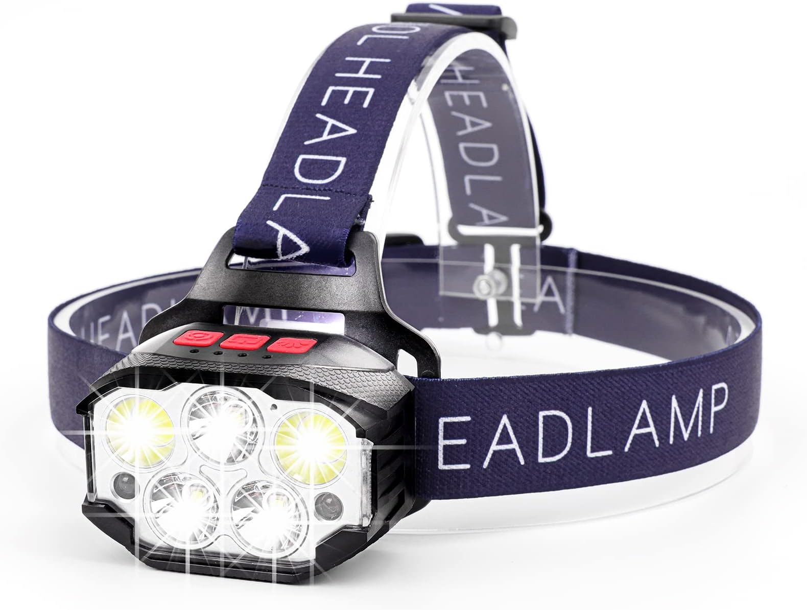 APUNOLHead Torch Rechargeable Super Bright 2000lm Headlamp LED Headlight IP65 Waterproof Grade with Motion Sensor Switch, 14 Lighting Modes for Running Camping Hiking Outdoor Sports