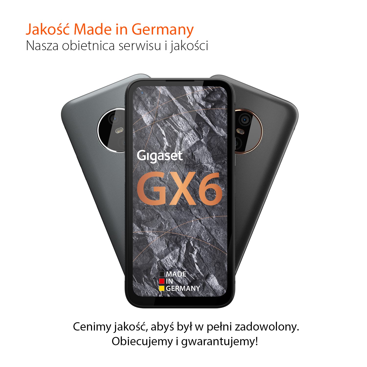 Gigaset GX6 wzmocniony smartfon 5G, standard wojskowy, pyło- i wodoszczelny IP68 - wyświetlacz 6,6" FHD+ z Corning Gorilla Glass, 128GB+6GB RAM, aparat 50MP - szybkie ładowanie - Android 12, szary