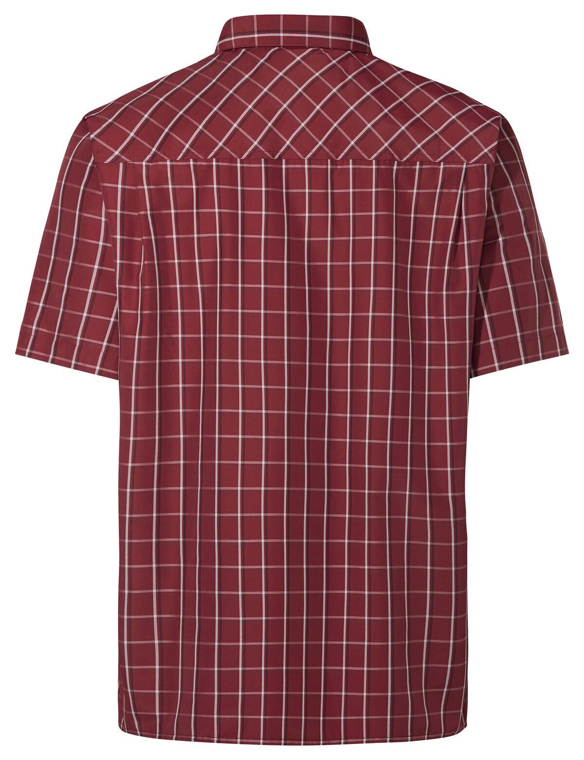 VAUDE Albsteig Shirt III, schnelltrocknend – Carmine Uni – Gr. L | Herrenhemd aus Lyocell mit UPF 50 – Kurzarm-Hemd schnelltrocknend und kühlend – 147 g – ideal zum Wandern