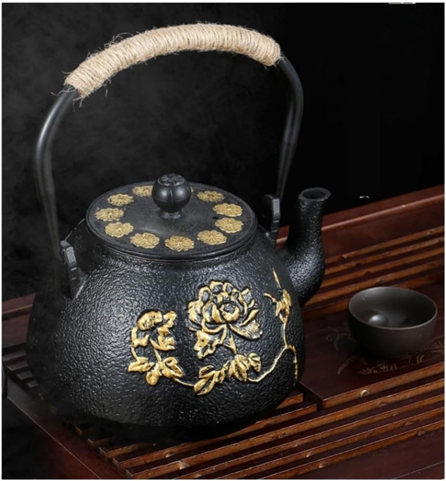 日本製 鋳鉄 ティーポット 茶こし付き Amazon | 鋳鉄製ティーポット 日本製 鉄瓶 丈夫な鋳鉄製