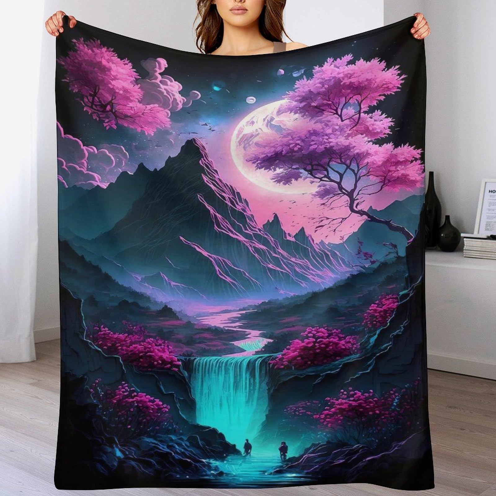Housse de Canapé et Couverture Polaire Cerise Tree Japon Contre le Froid