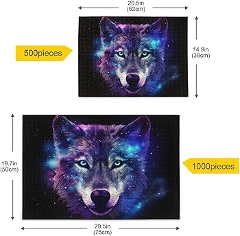 Amazon.com: XYMZR Blue Wolf Face Jigsaw Puzzle 1000 Piece