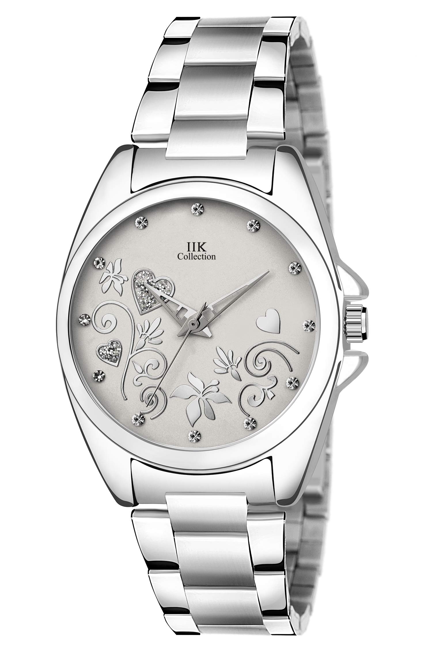 IIK COLLECTION Analogue Silver Dial Silver Bracelet Girls & Womens Wrist Watch (IIK-3042W) (B08QW1TFVD) Amazon Price History, Amazon Price Tracker