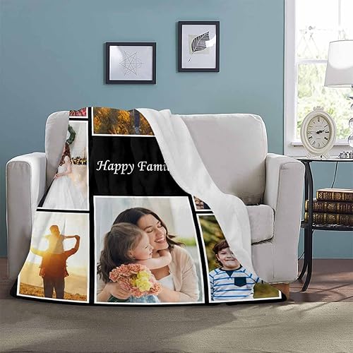 Miniatura 4 de Manta personalizada con foto, mantas personalizadas con imagen para la familia, manta de recuerdo personalizada, regalos para esposa, marido,