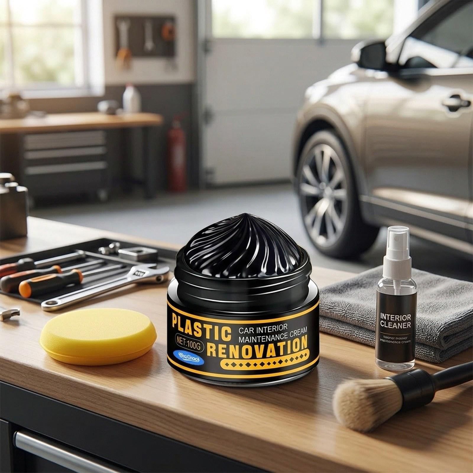 6X Pasta Restauradora de Neumáticos para Autos Crema Pulidora Restauradora Protección Prolongada Fácil Aplicación Adecuada para Autos Camionetas Motos