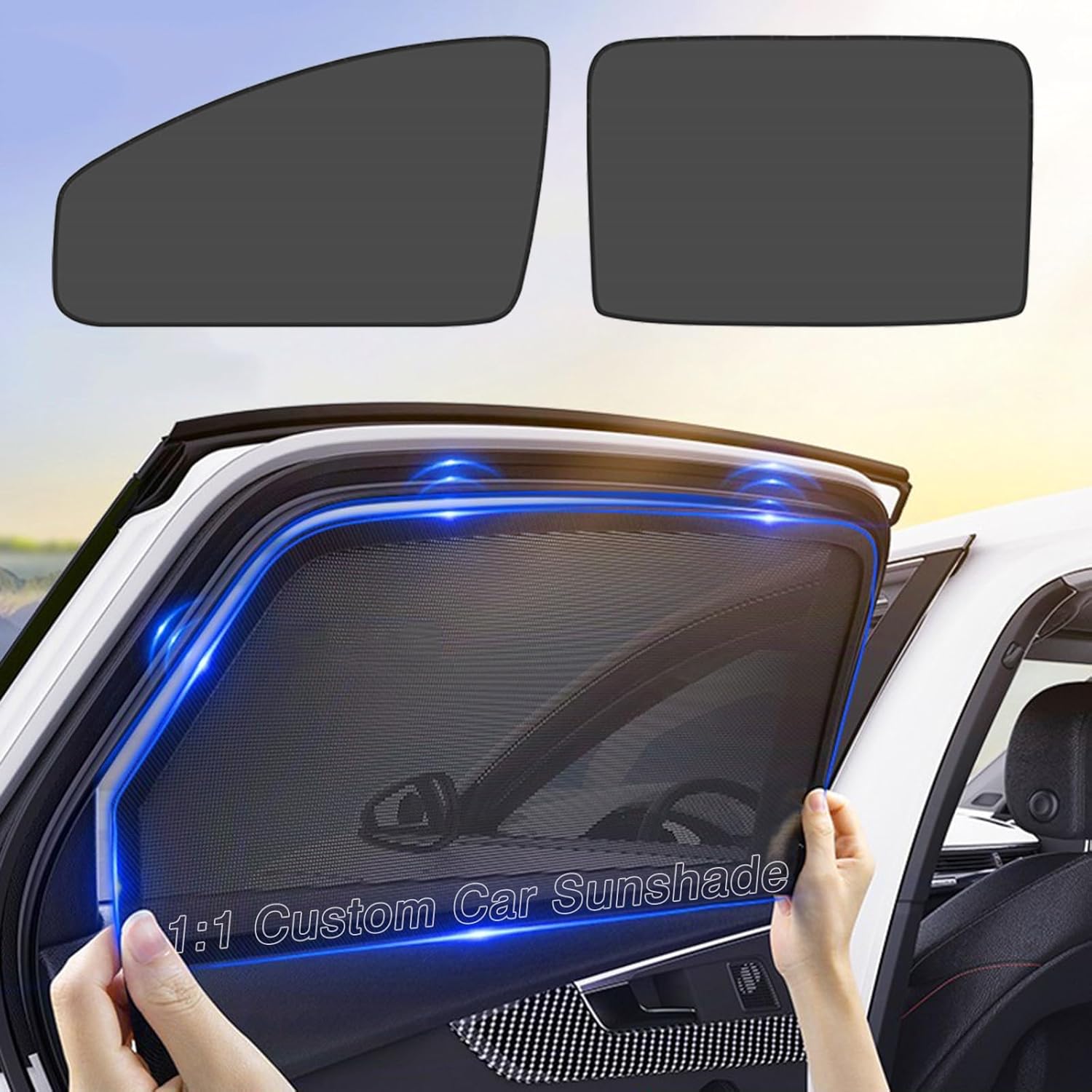 2 Pack Custom Car Side Window Sun Shades for Your Car Model,11 Custom Made Window Sunshades