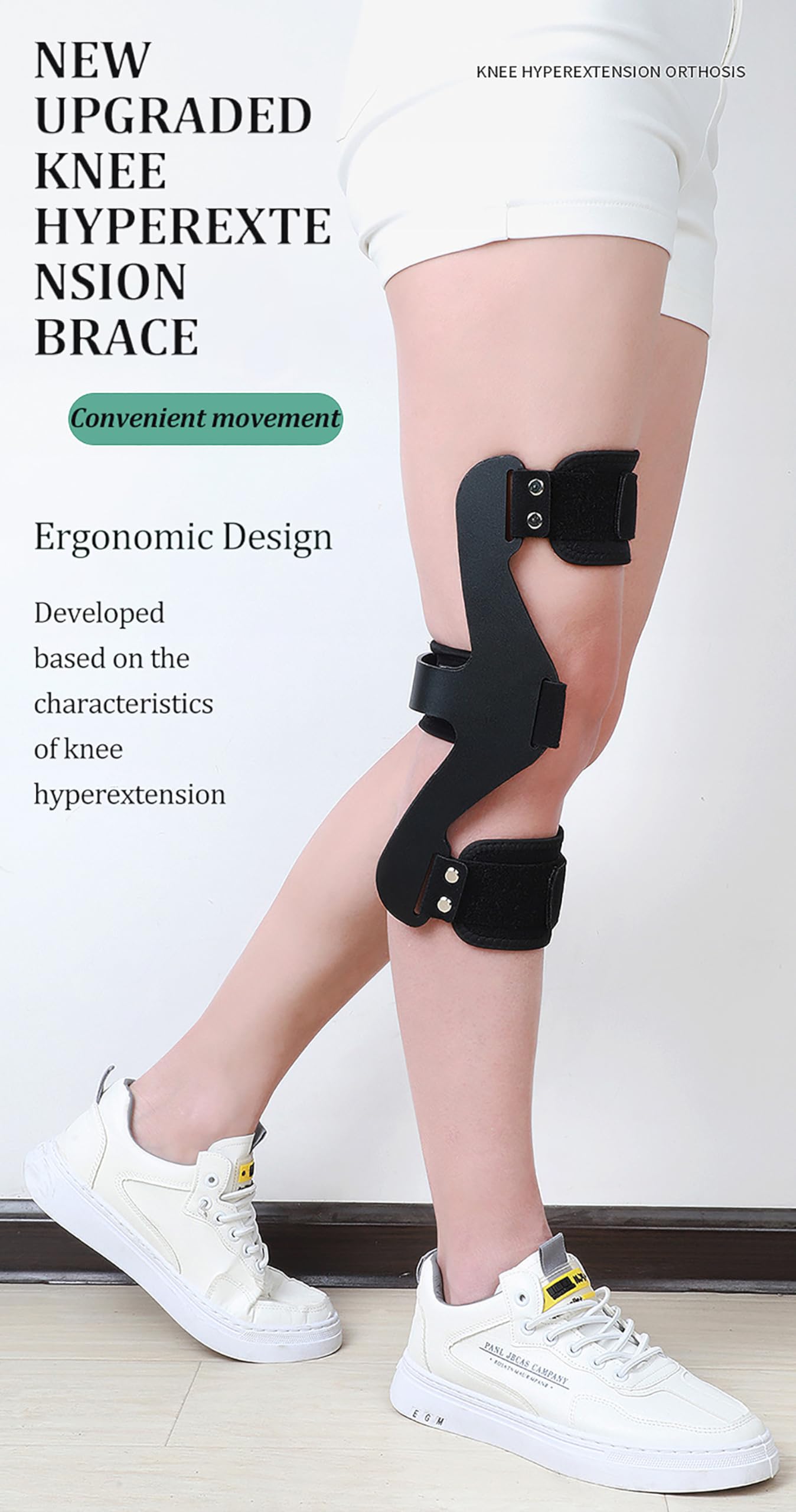 Kniebandage, Anti-Knie-Bandage bei Arthritis, vorderer Kreuzbandage und mittlerer Kreuzbandage, Bequeme B-auf-B-Knieorthese, verstellbare Knie-Wegfahrsperre zur Unterstützung bei M