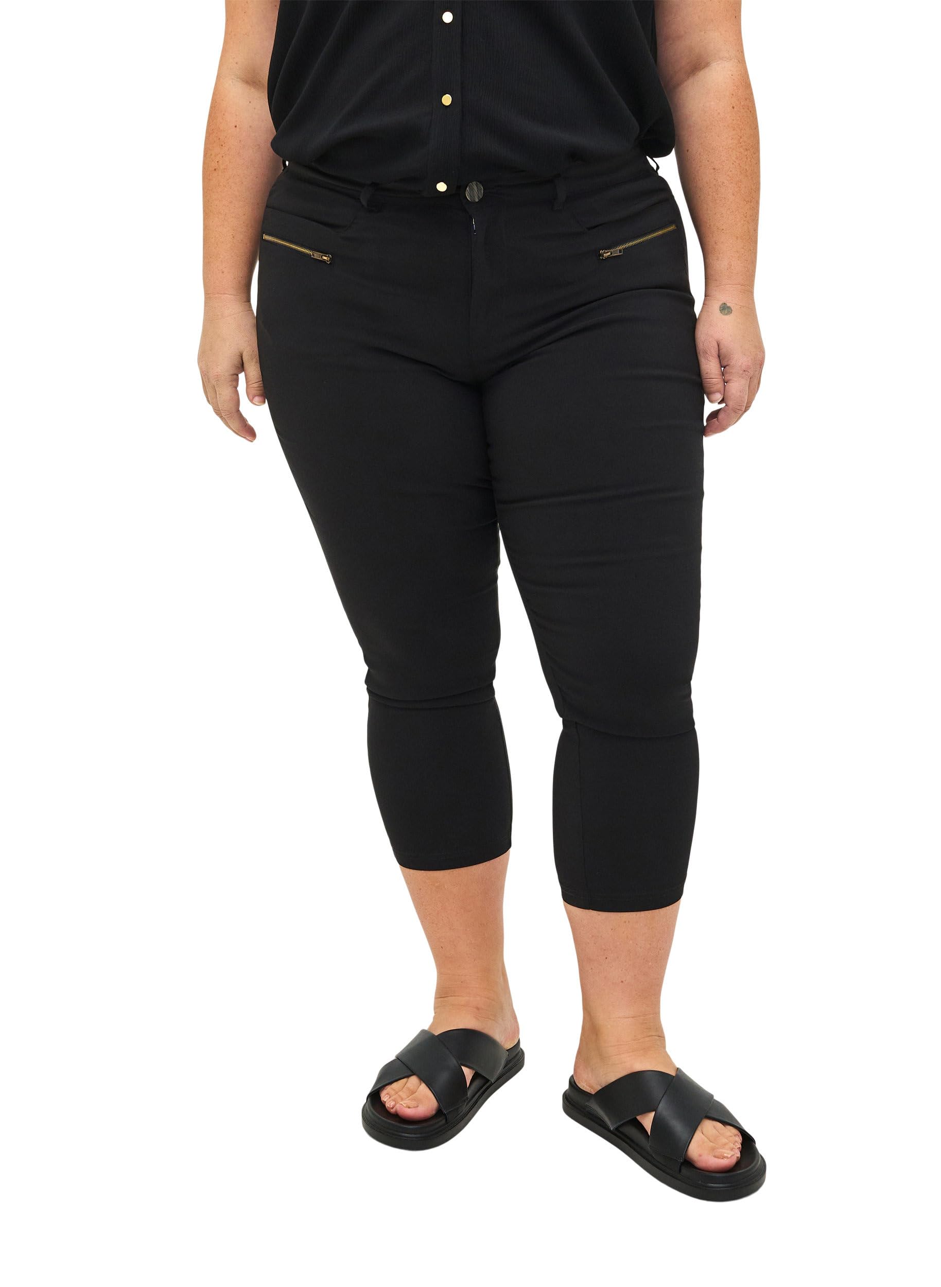 Zizzi Große Größen Damen Enganliegende Caprihose Gr