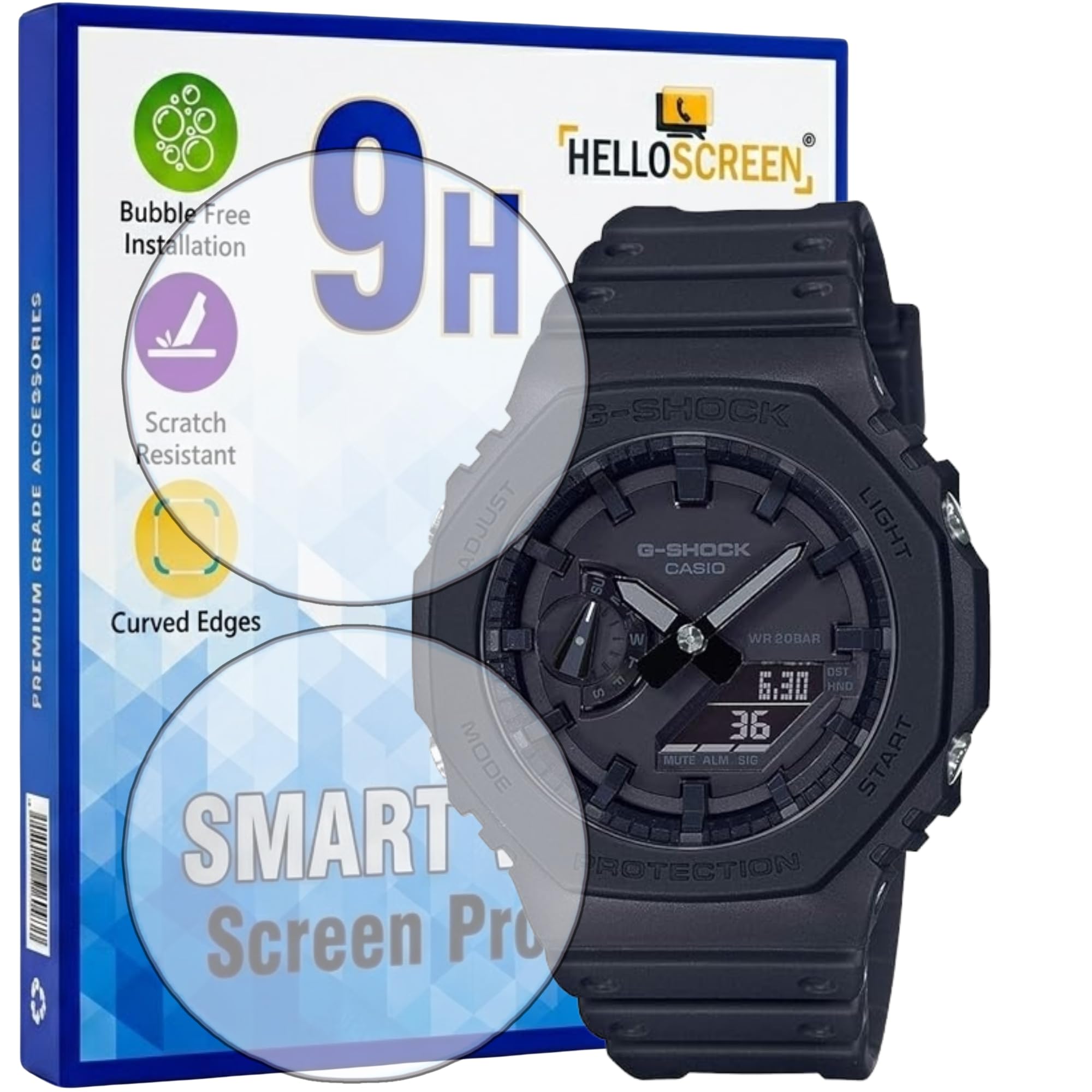 G-Shock Screen Protector - 2 Pack, Scratch Resistant -1