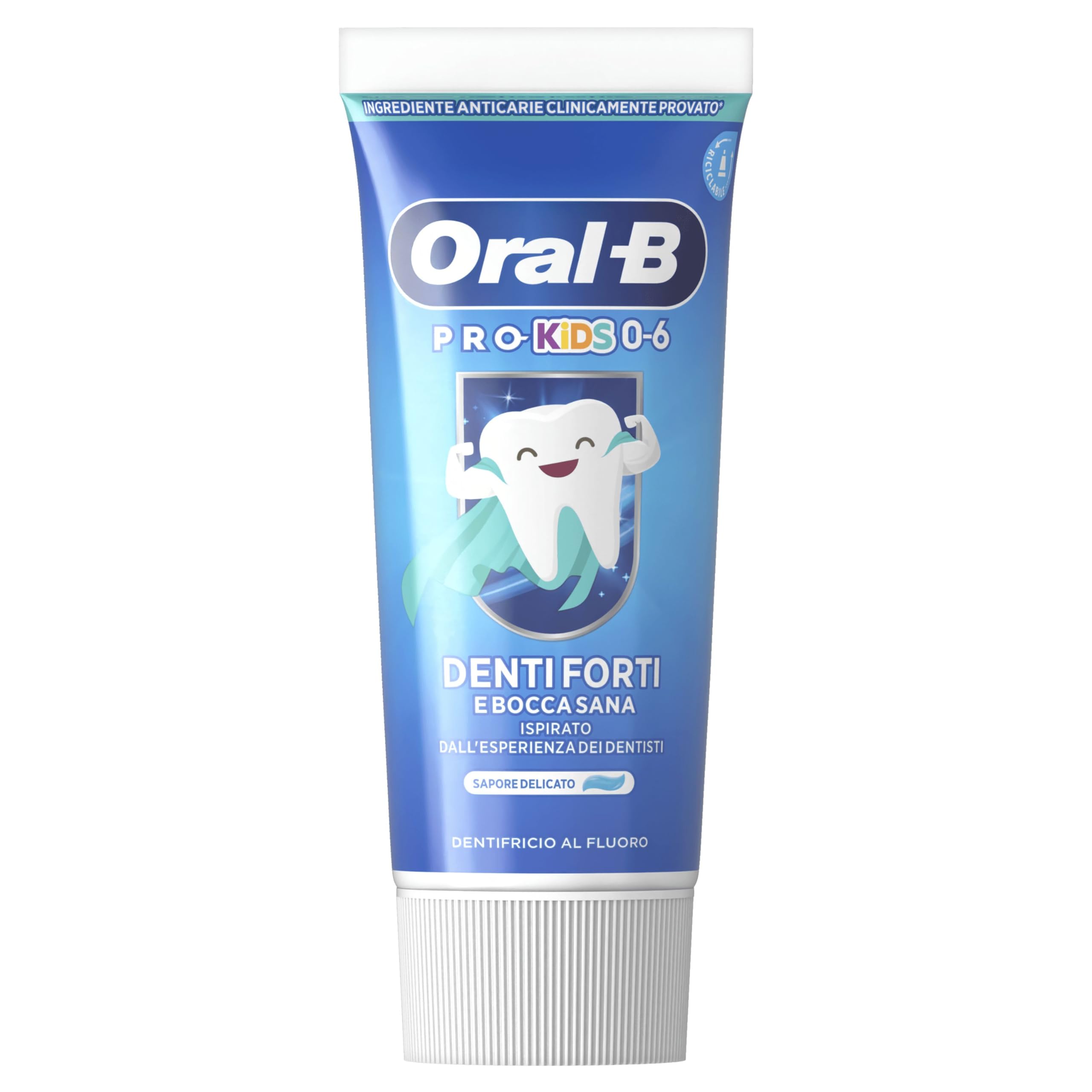 Oral-B Dentifricio Pro Kids 12x50ml, Dentifricio per Bambini da 0 ai 6 anni, Formato Convenienza Denti Forti, Gusto Delicato, Pulizia Denti Efficace