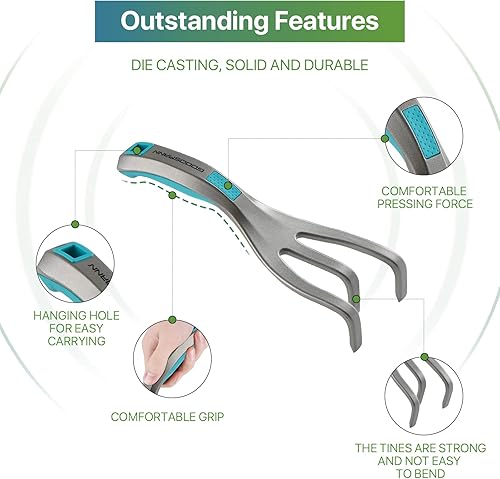 Miniatura 4 de GOODSMANN Juego de herramientas de jardín, 3 piezas, kit de jardinería de aluminio fundido a presión, paleta de mano, medidas de marcadores,