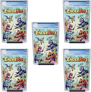 EnderToys Graded Comic Book Display Stand (5 pack), Black Comic Book Display Holder Case