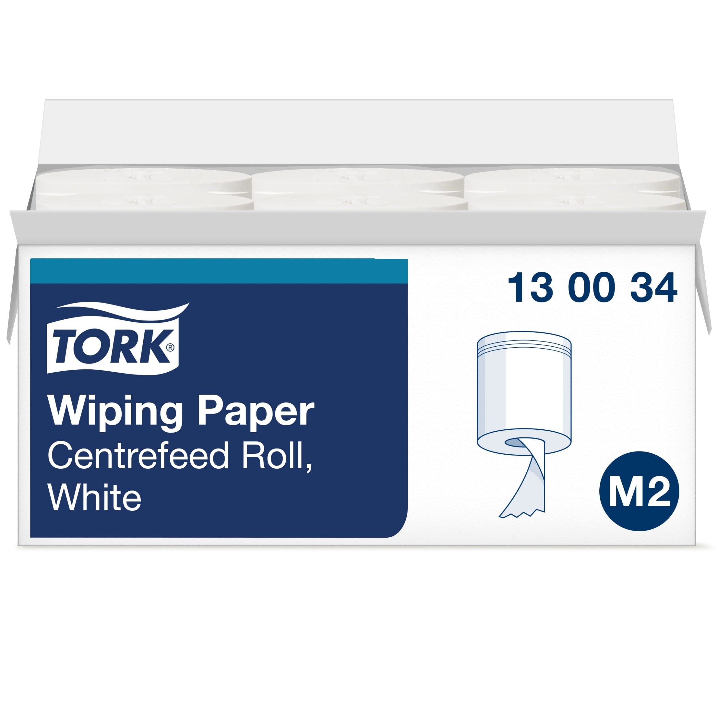 Tork Papier d'Essuyage à Dévidage Central blanc M2, absorbant, 6 x 471 feuilles, 130034