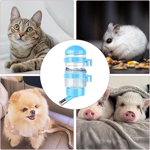 Miniatura 6 de Botella de agua potable para perros sin goteo para jaula de perrera, a prueba de fugas, dispensador de 13.5 fl oz, fuente de alimentación automática