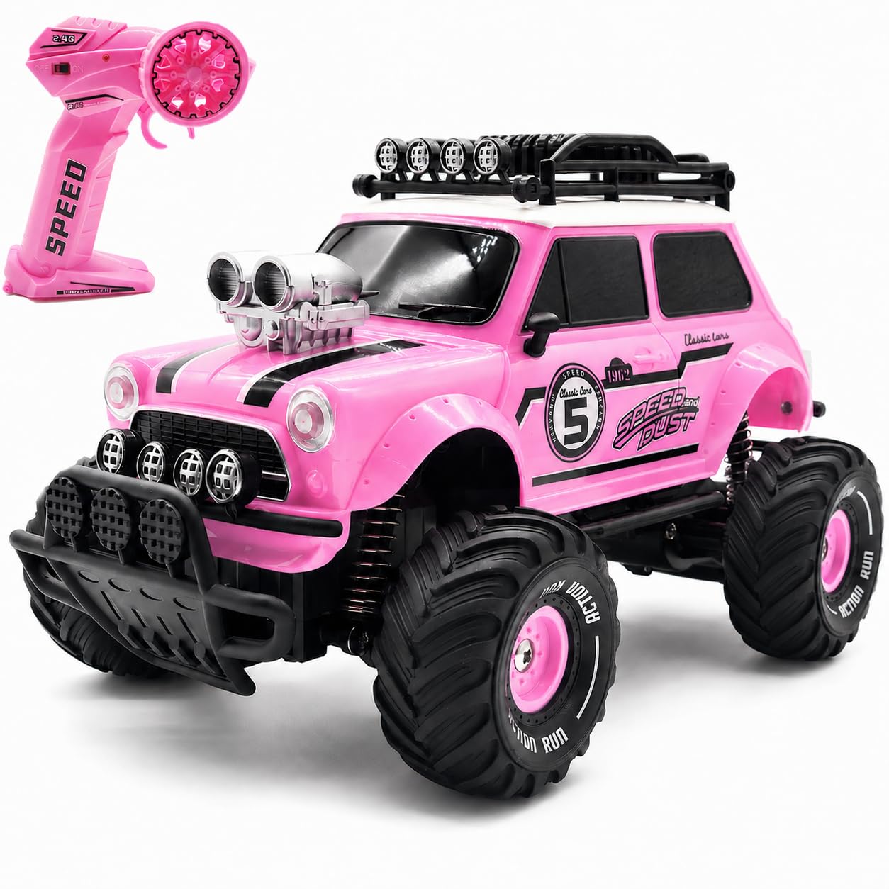 Amazon.com: 10Leccion Remote Control Car for Girls, Pink RC Truck