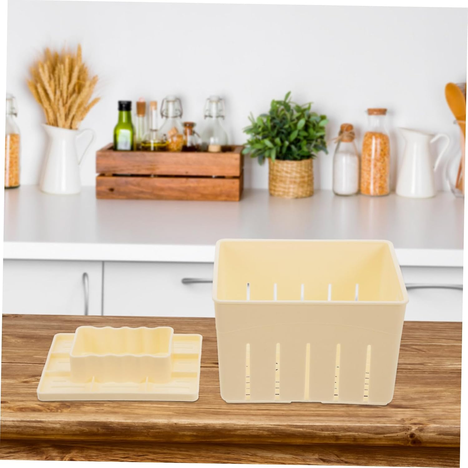 Plastic Tofu Mold 3 Sets with Lid for DIY Cheese Making