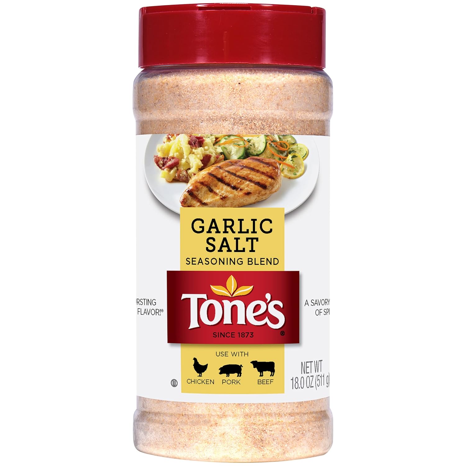 Tone's Garlic Salt Seasoning Blend, 18 Ounce (Pack of 6)