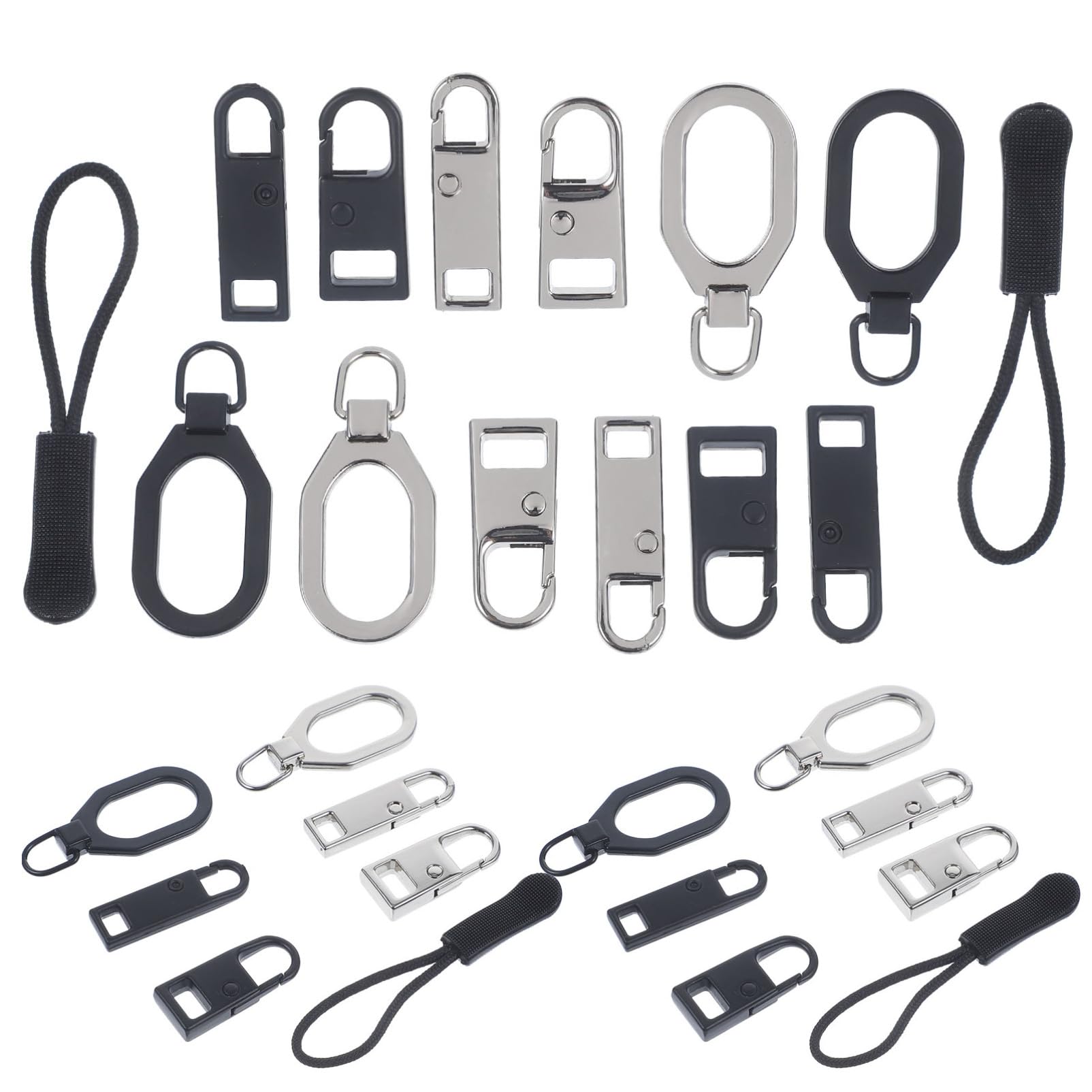 ARTIBETTER 32Pcs Zipper Repair Kit Multi Function Zipper Heads for Clothing Luggage Backpacks Easy Install No Sew