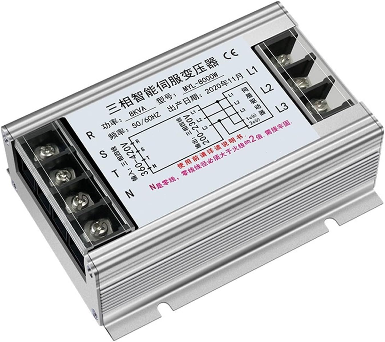 Three-Phase Intelligent Electronic servo Isolation Transformer 8KVA380 Transformer 220 MYL-8000W