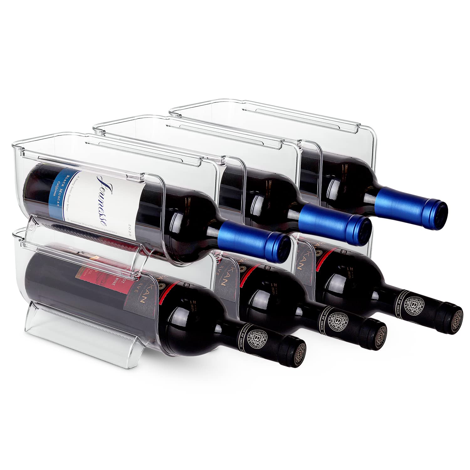 Homeries Wine & Water Bottle Organizer Holder Stackable