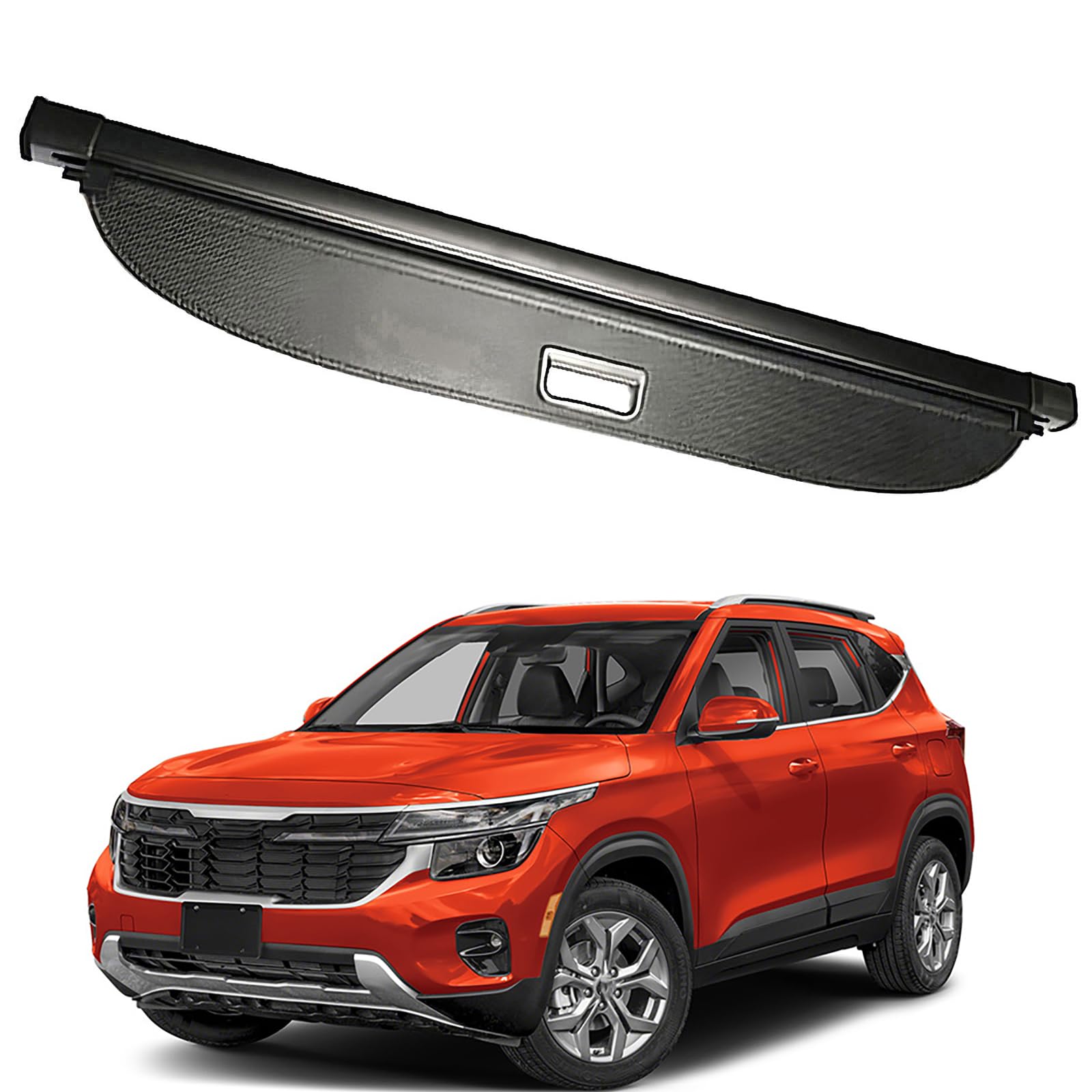 Trunk Cargo Cover For KIA Seltos 2024-2025,Waterproof Dustproof Rear Shade With No Drill Installation For SUV Sedan Hatchback Cars(Canvas Version)