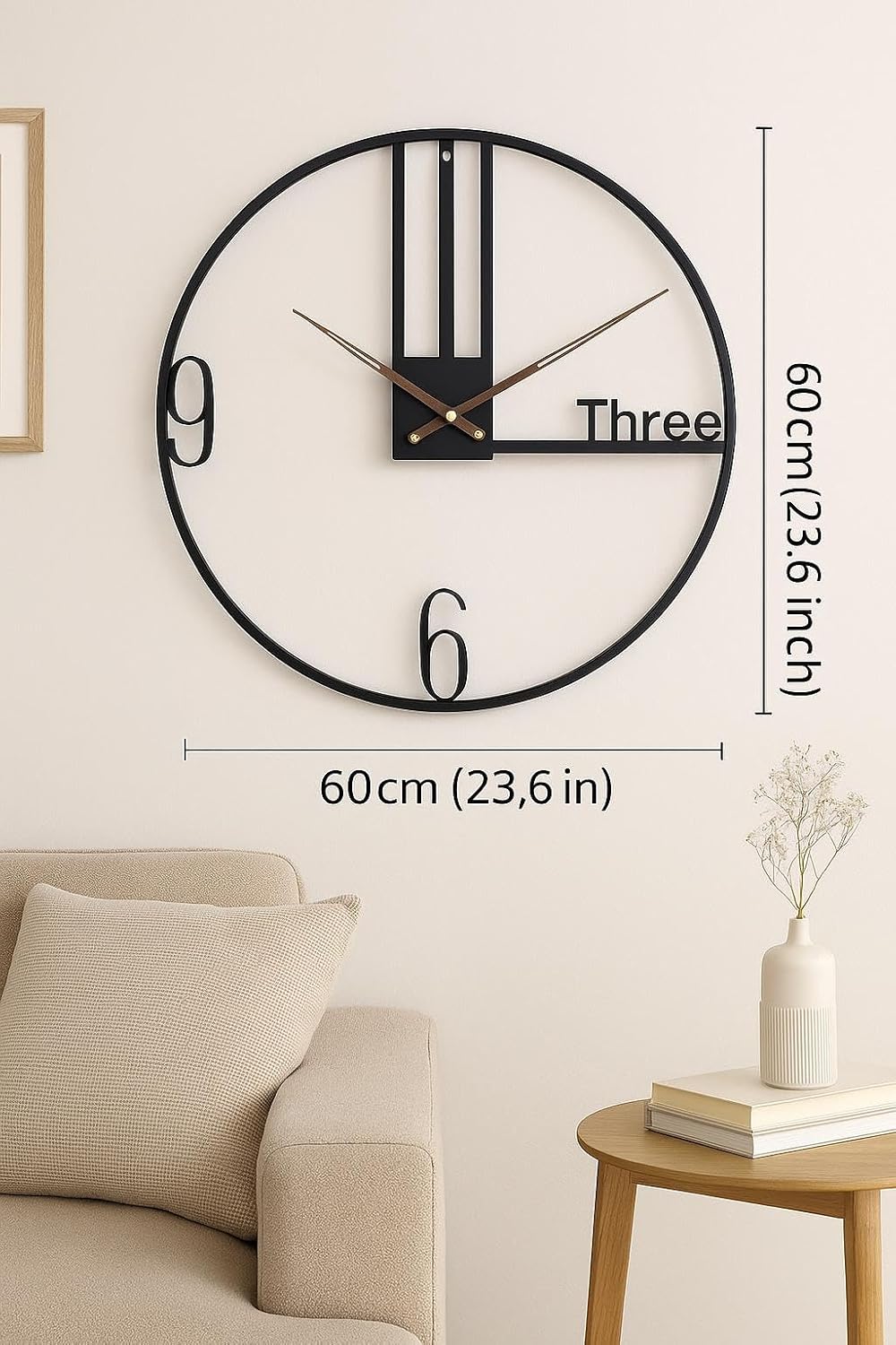 Modern Wall Clock - Silent, Non-Ticking Decorative Timepiece for Home & Office (Modern Minimalist Design)