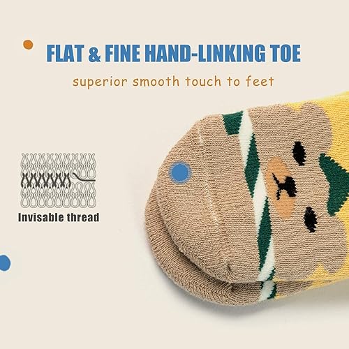 Miniatura 4 de Calcetines cálidos antideslizantes para bebés y niños, calcetines de invierno gruesos con agarres para bebés y niñas, calcetines antideslizantes