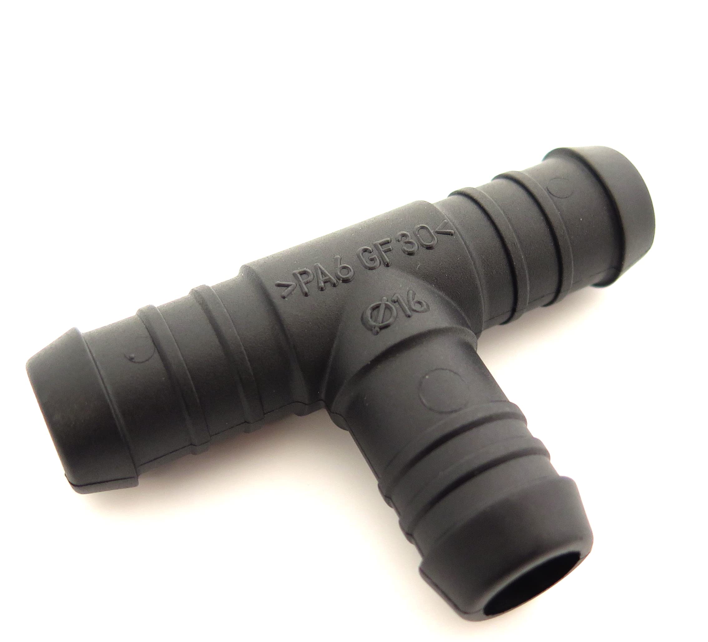 2 Hose Tube Pipe 3-way T-Piece Splitter Connector 16mm Tube Pipe Connector Joiner Air Fuel Water - FREE FIRST CLASS UK POSTAGE!
