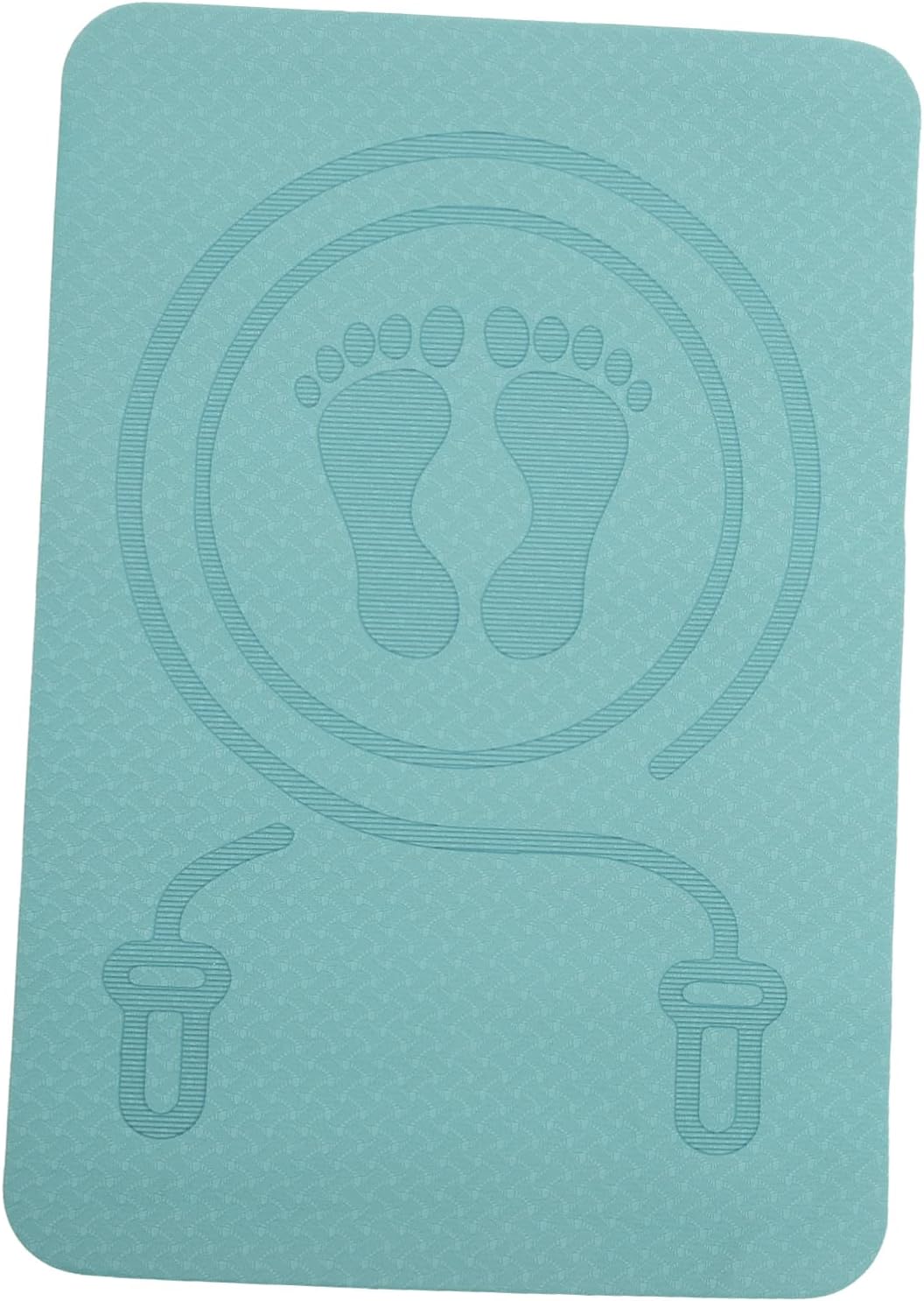 VOSAREA Tpe Non Slip Skipping Rope Mat Thick Shockproof Fitness Pad for Home Workout Yoga Jump Rope Training