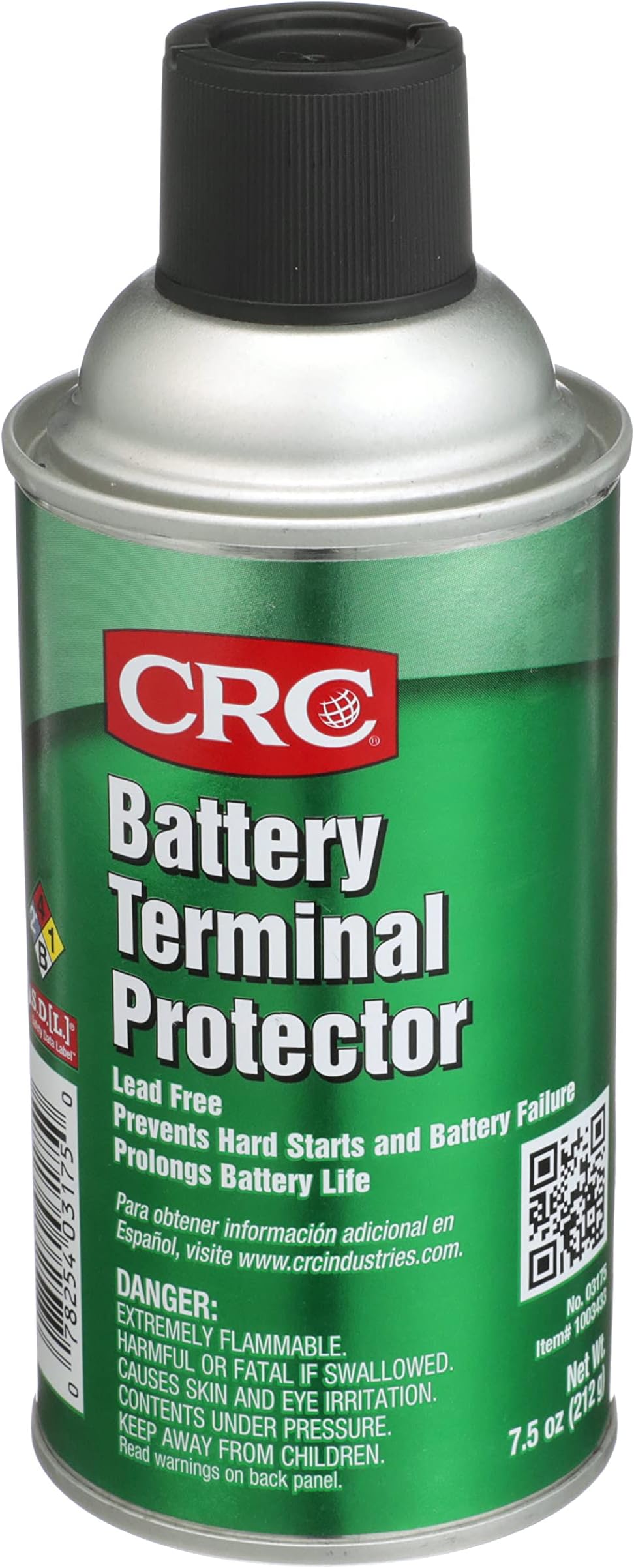 Battery Terminal Protector, 7.5 Wt Oz, Lead-Free, Enhances Battery Life, Prevents Corrosion-Related Leakage, Aerosol Spray