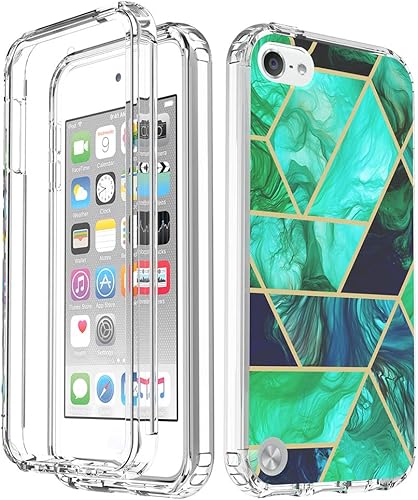 Funda para iPod Touch 7, funda para iPod Touch 6, delgada y elegante funda protectora de cuerpo completo con protector de pantalla integrado