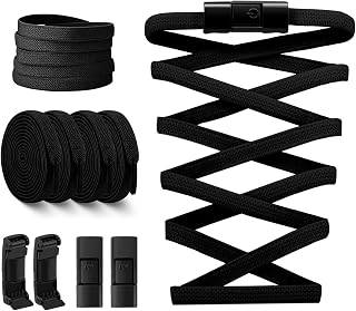 YLOKO No-tie Shoelaces, Flat Elastic Shoe Laces for Sneakers, Tieless Stretch Laces for Kids Adults One Size Fits All