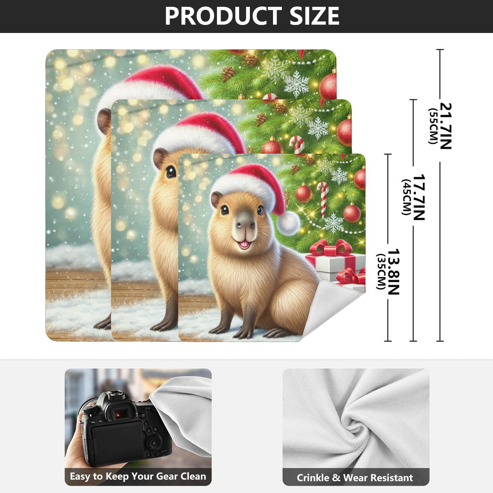 Joko Ivery Capybara Christmas Camera Lens Wrap 21.7