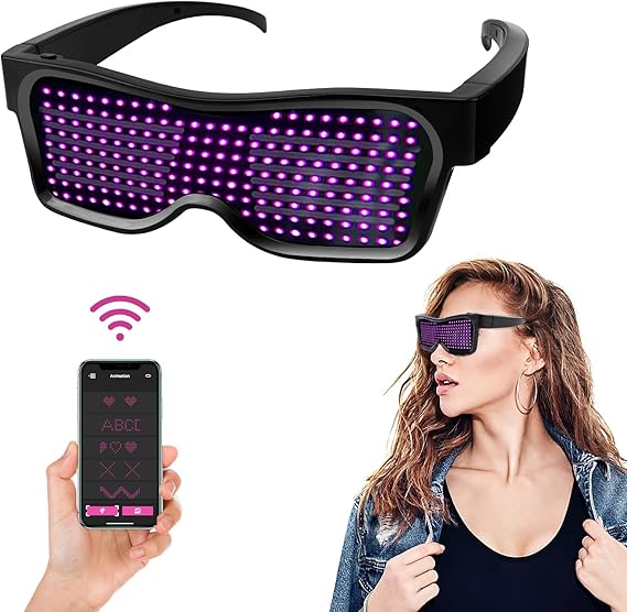 Victop Led Party Glasses For Men Women Light Up Rave Glasses