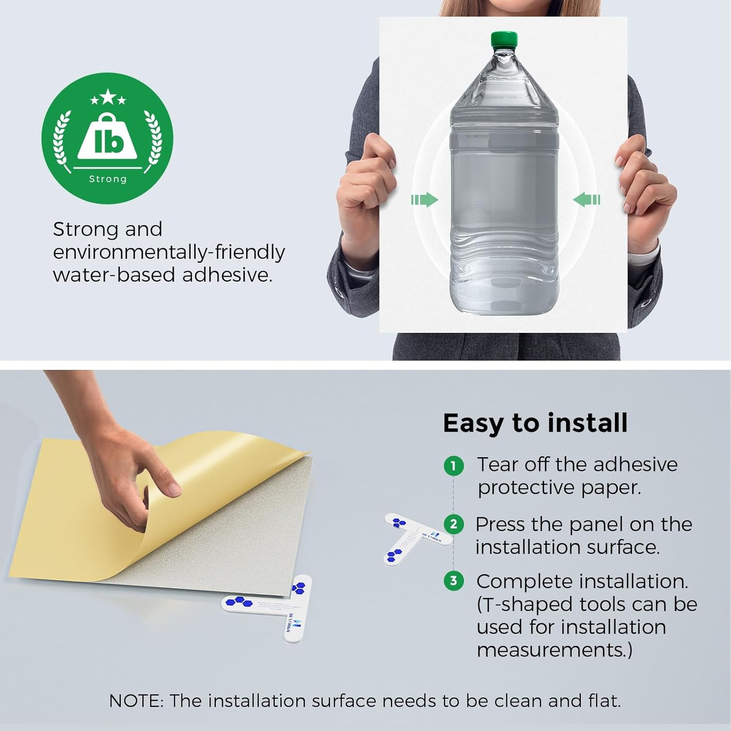 Self-Adhesive Acoustic Panels [390 lbs/yd³ Ultra-High Density], 2nd Generation Sound Absorbing Panel, Professional Level Sound Panel, Polyester Soundproof Foam [Rectangle, White & Black]