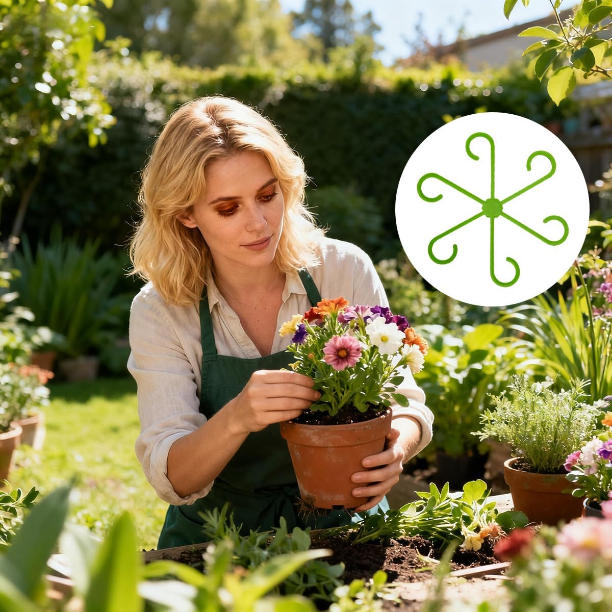 16 Pcs Plant Stem Support, 4 Sizes Climbing Houseplant Stem Support Stakes for Indoor Plants, Reusable Plastic Flower Plant Stabilizer, Plants Leaf Holders Hook for Growing Tomatoes, Orchids, Peonies image 5