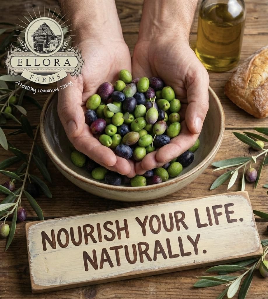 Ellora Farms, Greek Extra Virgin PDO Olive Oil, Traceable and Certified Single Estate, Kosher EK, 33.8 oz. Tin and 8.45 oz. Glass bottle Combo Pack