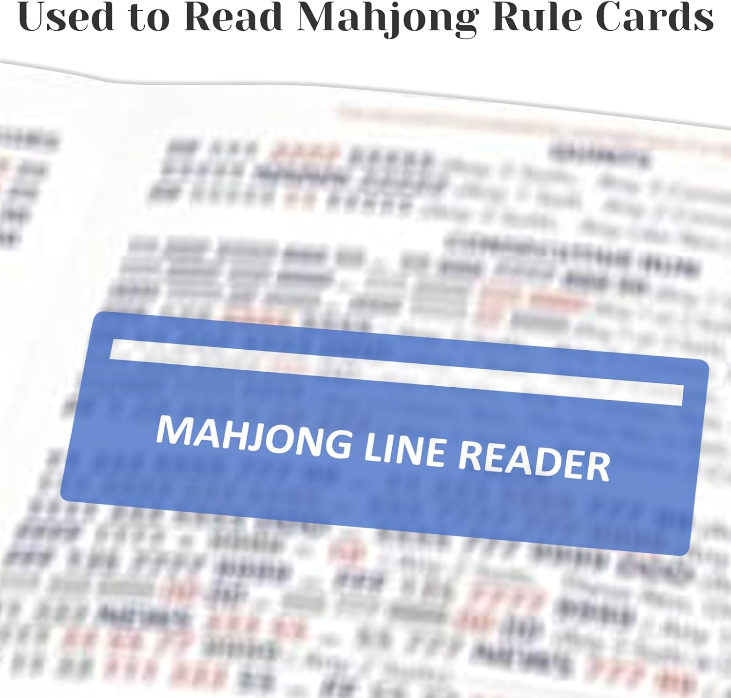 4 Pcs Mahjong Line Finder, Mahjong Accessories and Gifts for Women Mom, American Mahjong Line Reader and Rules Helper Guide for Beginners and Experienced Players (Blue)