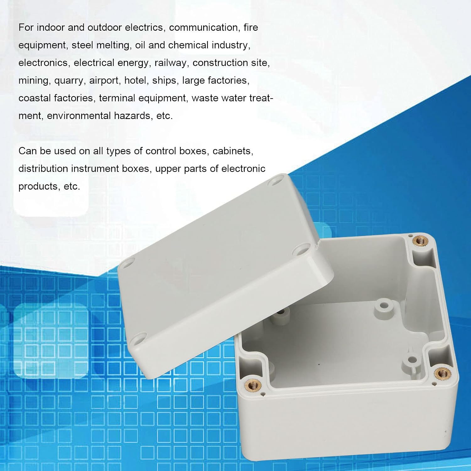 Junction Box Plastic, Electrical Boxes, Electrical Project Enclosure for DIY, Wide Application, 3.3x3.2x2.2in
