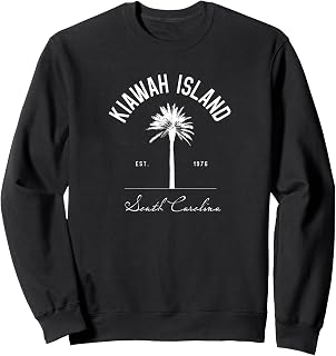 Kiawah Island SC Park Palm Tree Golf Gift Sweatshirt