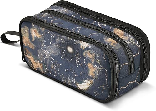 Amazon Co Jp Samau ペンケース おしゃれ 筆箱 かわいい 大容量 星座柄 ペンポーチ 3層 小物収納 女の子 男の子 小学生 中学生 高校生 大学生 子供 大人 多機能 プレゼント対応 文房具 オフィス用品