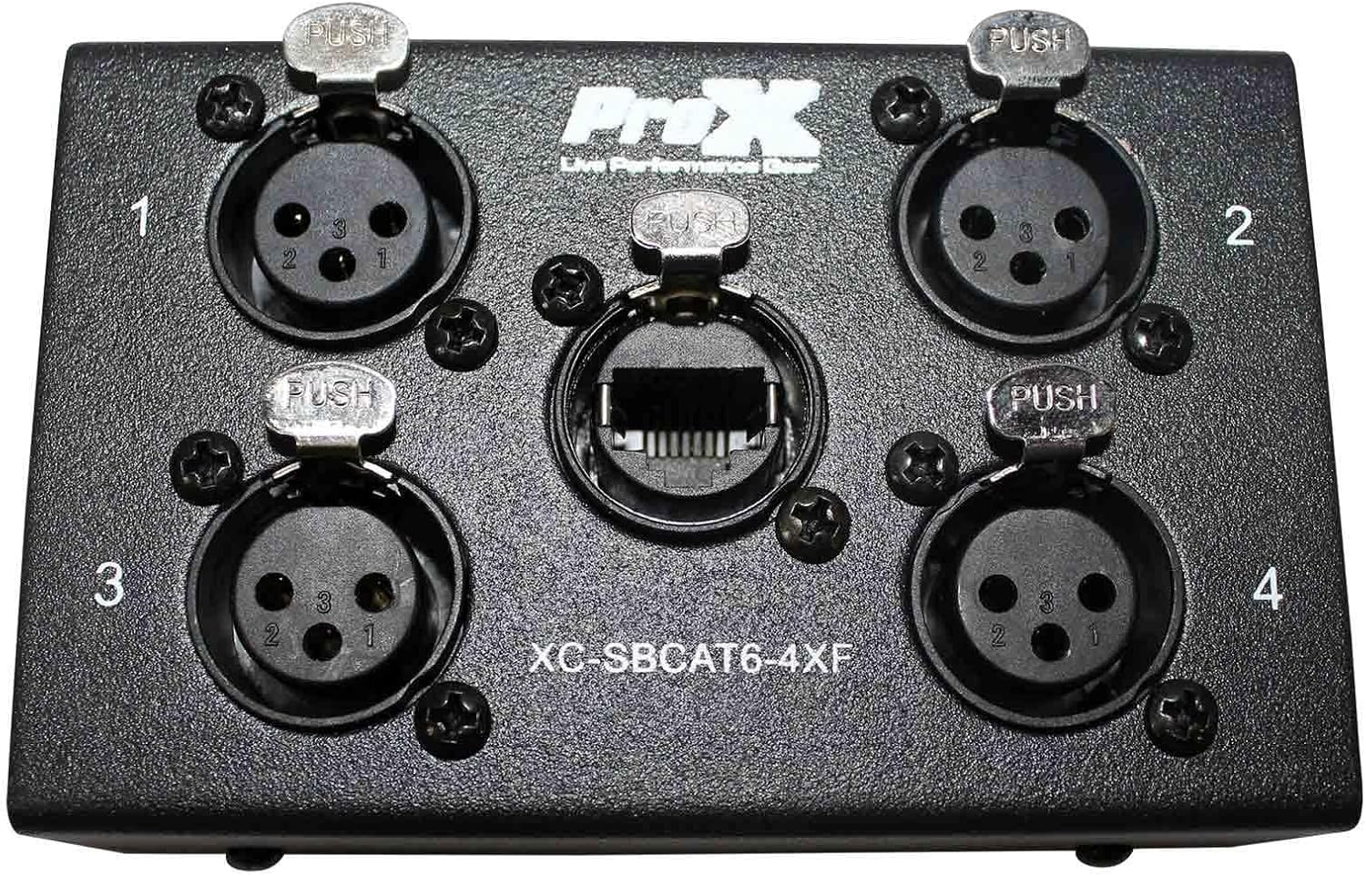 ProX XC-SBCAT6-4XM 4 Channel Portable XLR Male Snake Box with 4 Channel XLR Female Snake Box Package
