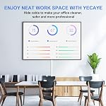 Yecaye 250" Conceleur de câble, 16 Système de gestion des câbles muraux, peint PVC Couverture de fil Kit Raceway pour cordon d'alimentation, câble Ethernet, fil haut-parleur, chaque L15.7in, W 0.59in H 0.4in, blanc