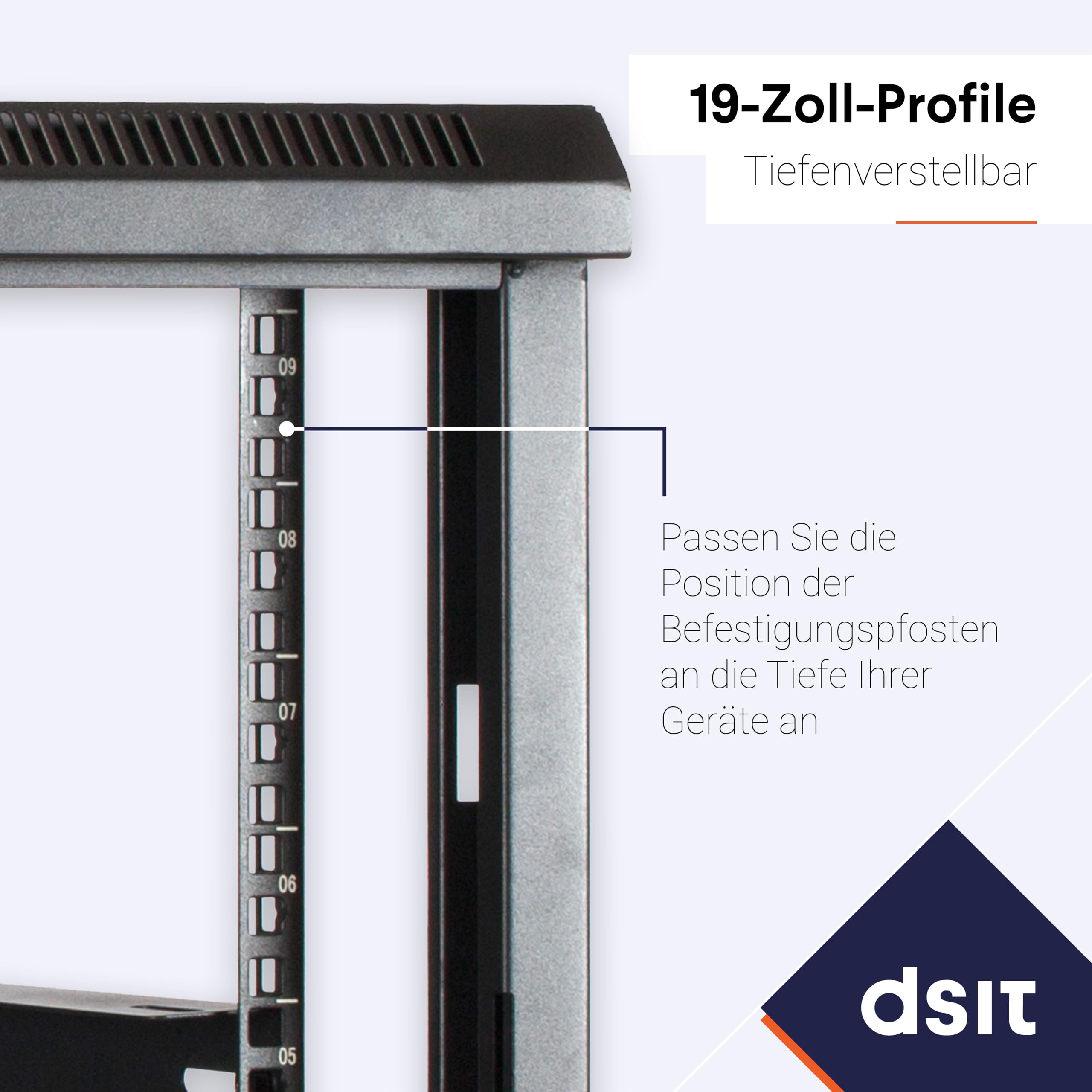 Baseline 19 Zoll 4 HE Netzwerkschrank mit Glastür 600x450x280mm (BxTxH) - Schwarz - Traglast 50 kg - Wandmontage - Serverschrank - Wandgehäuse - Server Rack - Server Enclosure