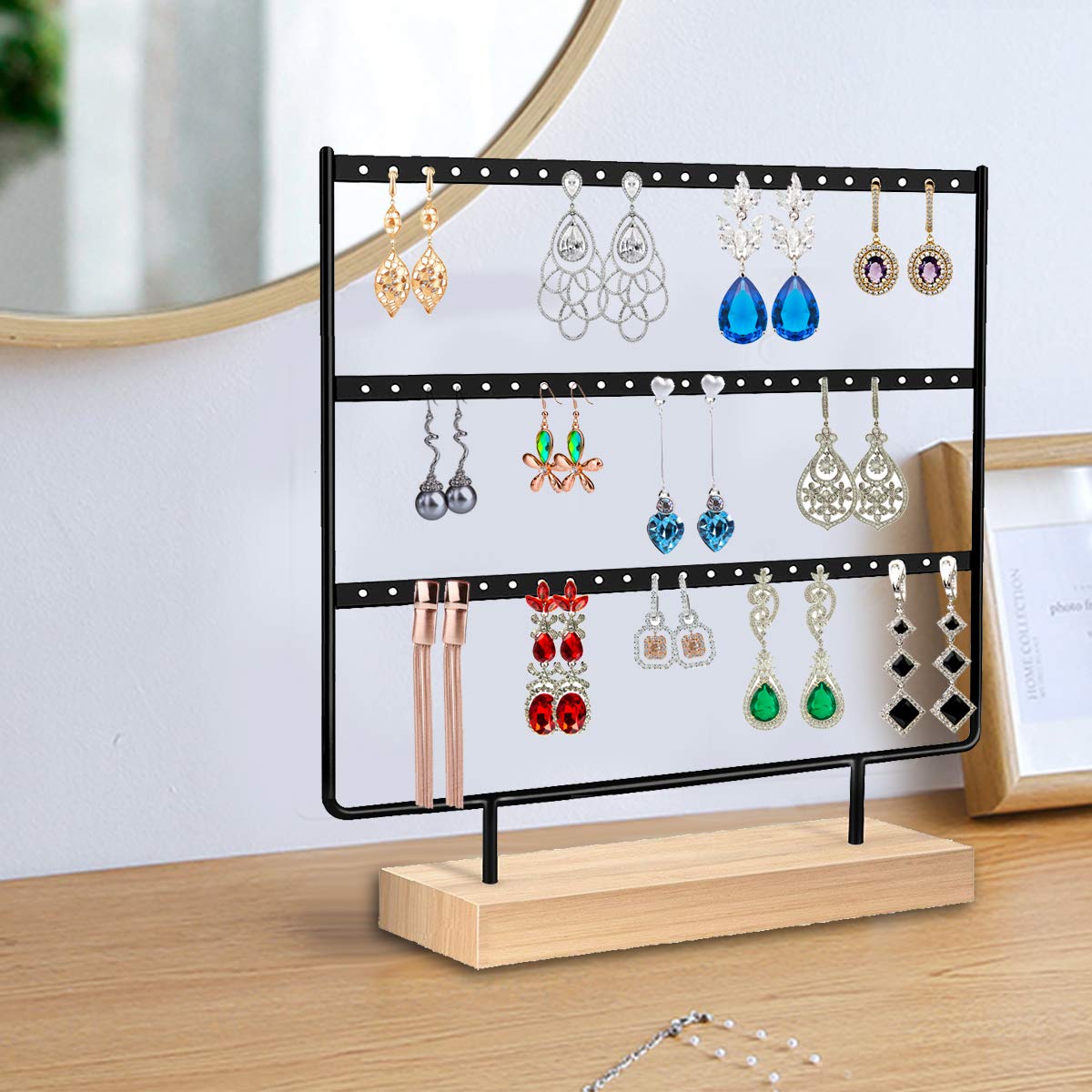 Jenseits Présentoir à Bijoux à 3 Niveaux Avec Présentoir à Bracelets