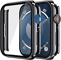 Vista 22 de Misxi - Juego de 2 fundas de policarbonato con protector de pantalla de vidrio templado compatible con Apple Watch Series 3 y Series 2 de 38mm