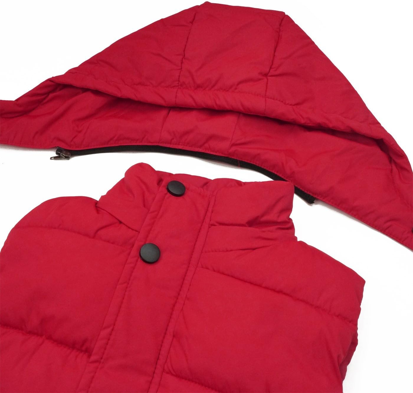 Happy Cherry Kids Padded Vest Winter Puffy Detachable Hooded Zipper Up Sleeveless Jacket 5-12T - Image 4