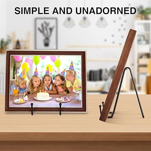 Miniatura 2 de Soportes de exhibición de platos, paquete de 6 unidades, soportes de metal negro para libros, imagen, caballete de fotos, plato, coleccionables,